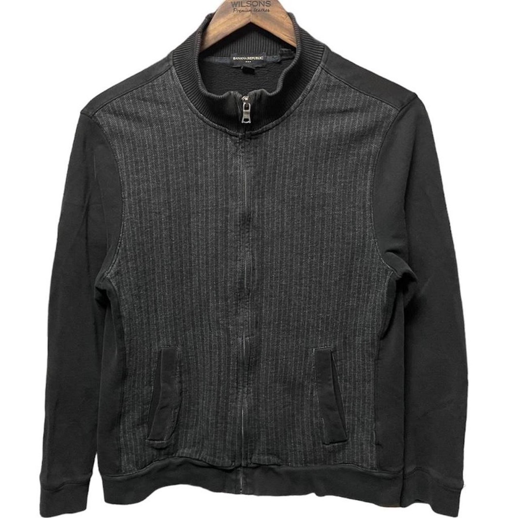 Dressy Full Zip Long Sleeve Collared Banana Republic Casual Sweatshirt Jacket